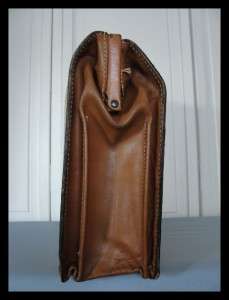 Vintage Gladstone Case Pilot Doctor Lawyer British Tan Leather Attache 