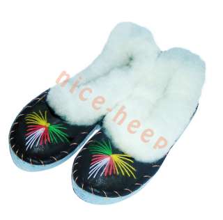 WOMENS PURE SHEEP WOOL AUTHENTIC FLEECE SLIPPERS 100%  