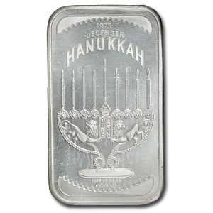 .999 Fine Silver Bar 1 oz   Israel   Hanukkah 1973 