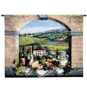  Vino de Tuscany Tapestry Wall Hanging by Barbara Felisky 