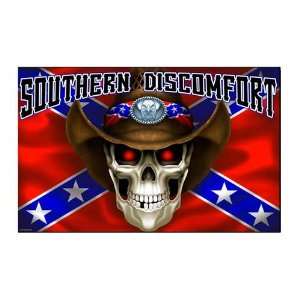  Hot Leathers Southern Discomfort Skull Flag Patio, Lawn 