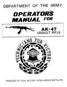 Department of the Army operators manual AK 47guide  