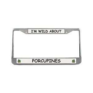  Porcupine License Plate Frame (Chrome) Patio, Lawn 