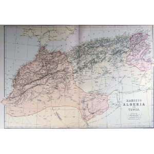  Blackie 1882 Antique Map of Marocco (Morocco), Algeria 