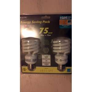  K lite Energy Saving Pack 2 23w Bulbs   (23w  100 W 