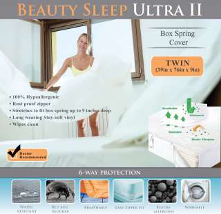 Bed Bug/Allergy Relief Waterproof Mattress Spring Box Cover in All 