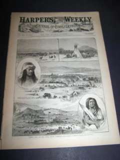 Harpers Weekly   December 8, 1877 SITTING BULL KARS  