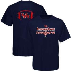  adidas Houston Cougars Backfield T Shirt   Navy Blue 