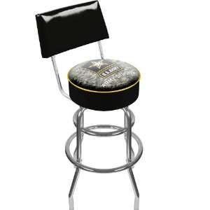   Swivel Bar Stool with Back   Game Room Products Pub Stool Military