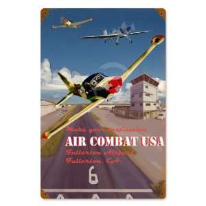  Air Combat Aviation Vintage Metal Sign   Victory Vintage 