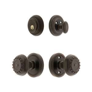   Parthenon Knobs Keyed Alike in Oil Rubbed Bronze with 2 3/8 Backset