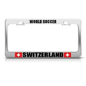  Swiss Switzerland Flag World Soccer Metal license plate 