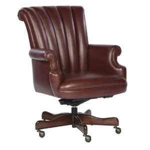  Merlot Executive Leather Chair by Hekman   As Shown 