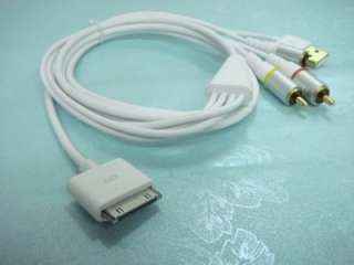   AV RCA Cable + USB Charg DATA For Apple iPhone 4G iSO5 iSO4.3  