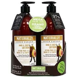 Naturally Sweet Vanilla Fig Hand & Body Lotion 2 pack 32oz Each