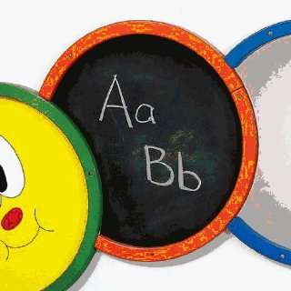   Teaching Aids Creative Caterpillar   Blackboard Disc With Orange Ring