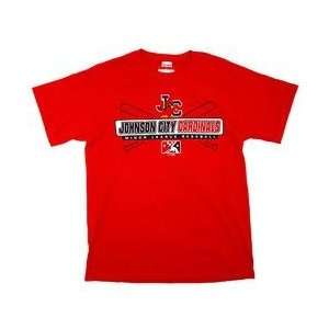  Johnson City Cardinals Bench T Shirt by Bimm Ridder   Red 