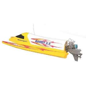   Bandit 3.5 Pro Nitro Speed RC Boat Super Combo Yellow Toys & Games