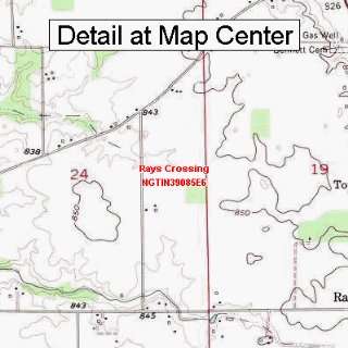  USGS Topographic Quadrangle Map   Rays Crossing, Indiana 