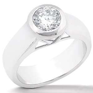  0.75 carat diamond solitaire white gold engagement ring 