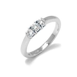  Tryo Ladies Ring in White 9 carat Gold with Diamond, form 