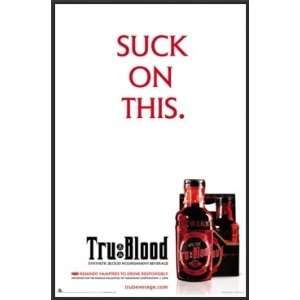 True Blood HBO TV Show Suck on This Television Pr Poster Dry Mounted 