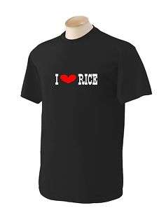 love rice funny asian chinese black t shirt gag gift  