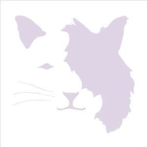   Cat Stretched Wall Art Size 18 x 18, Color Lilac