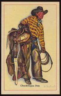 LON MEGARGEE VINTAGE POSTCARD Chuckwagon Pete  