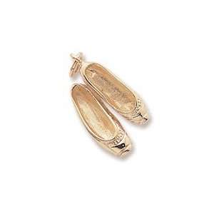 Ballet Shoes Charm in Yellow Gold