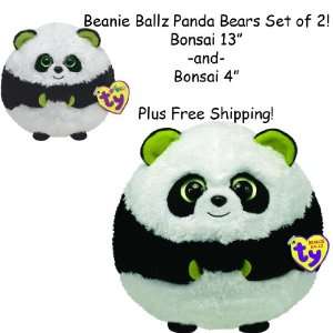  Ty Beanie Ballz Bonsai Pandas   2 Pack Toys & Games
