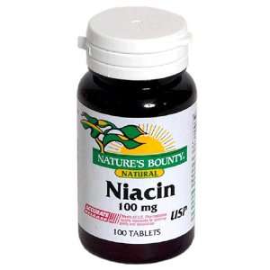  Natures Bounty Natural Niacin, 100mg, 100 Tablets Health 