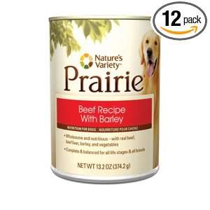 Prairie Beef Recipe with Barley Canned Dog Food by Natures Variety 
