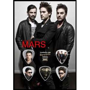  30 Seconds To Mars Bronze Edition Guitar Pick Display With 