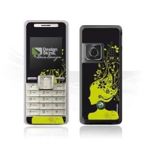  Design Skins for Sony Ericsson K200i   Grüne Blumen 