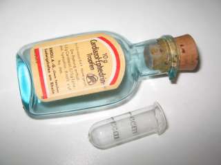 Vtg Knoll Blue Glass Drip Drop Cardiazol Medicine Bottl  