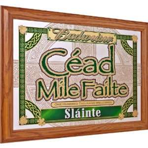 Budweiser Irish Pub Mirror   Personalized   Game Room Products Mirrors 