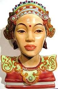 Goldscheider Porcelain Bust, #288   Thai Girl, ca. 1895  