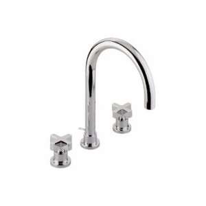   Widespread Lavatory Faucet with Pop Up Drain, Metal Levers BA106L STN