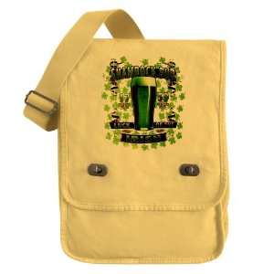 Messenger Field Bag Yellow Shamrock Pub Luck of the Irish 