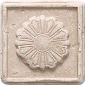   Collection 2 x 2 Rosette Dot   S1D130 01 Travertine