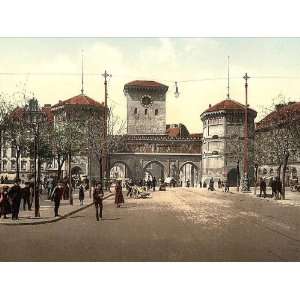  Vintage Travel Poster   Isar Gate Munich Bavaria Germany 