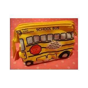  Very Original Large Size Yellow School Bus Cosmetic Bag/Make up 