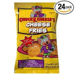 Chuck E. Cheese Fries, Cheese Fries, 1.5 Ounce Bags (Pack of 24)