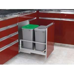 Rev A Shelf 5349 Double Pull Out Waste Container   Door Mount   35Qt 