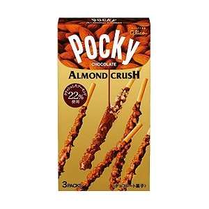 Pocky ALMOND CRUSH Chocolate Biscuit By Glico From Japan 12 Sticks 