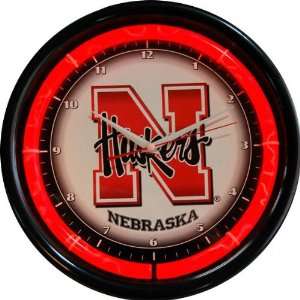  Nebraska Cornhuskers Plasma Neon Clock