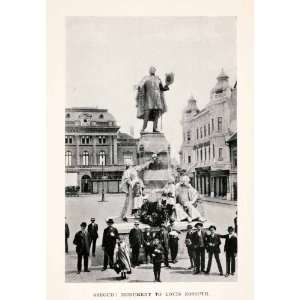 1907 Halftone Print Louis Kossuth Sculpture Monument 