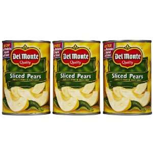 Del Monte Sliced Bartlett Pears in Heavy Syrup, 15.25 oz, 3 pk  