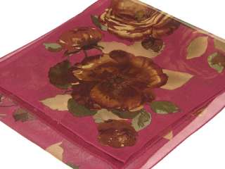 Ralph Lauren Silk Scarf / Floral 48 X 11 (Magenta)  